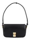 Apc Grace Baguette Calf Leather Shoulder Bag In Black