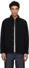Apc Black Basile Brodée Poitrine Overshirt In Lzz Black