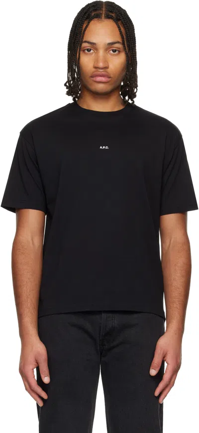 A.p.c. Black Boxy Micro Logo T-shirt