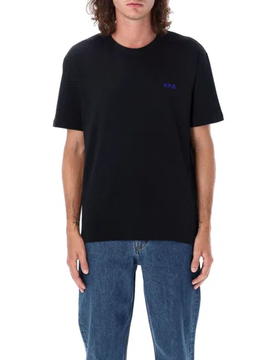 Apc Black Boxy Petit T-shirt In Black + Blue