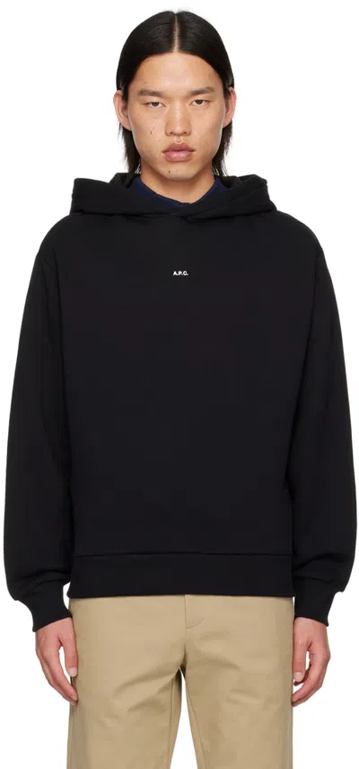 Apc A.p.c. Black Cotton Sweatshirt In Black White