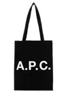 Apc A.p.c. Black Canvas Lou Shopping Bag