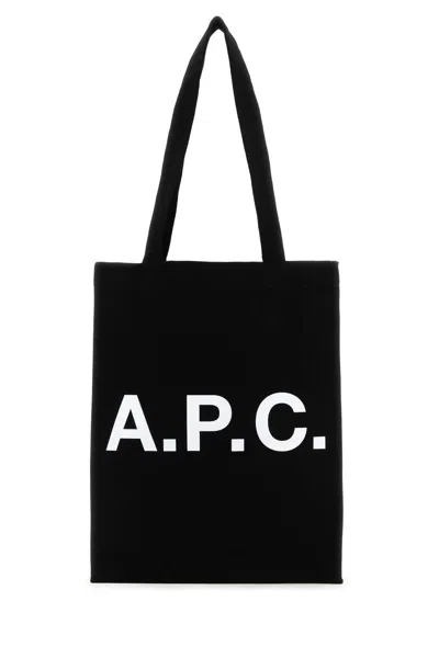 Apc Black Canvas Lou Shopping Bag