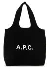 Apc A.p.c. Black Canvas Ninon Shopping Bag