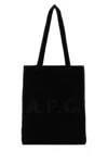 APC BLACK CORDUROY LOU SHOPPING BAG