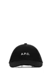 Apc A.p.c. Black Stretch Cotton Charlie Baseball Cap In Noir