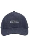 A.p.c. Black Cotton Hat In Blue