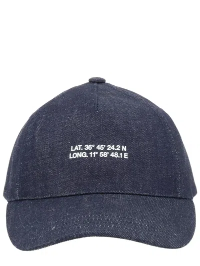 A.p.c. Black Cotton Hat In Blue