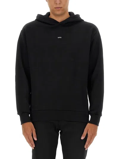 Apc A.p.c. Black Cotton Sweatshirt