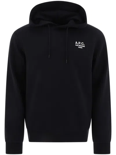 Apc A.p.c. Hoodie Standard Rue Madame Gots In Black