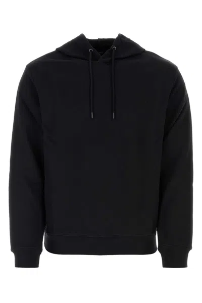 Apc A.p.c. Black Cotton Sweatshirt In Black White