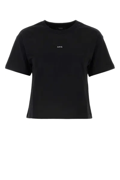 Apc Black Cotton T-shirt