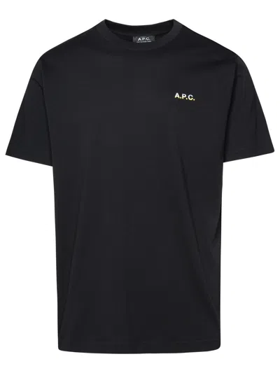 Apc Black Cotton T-shirt A.p.c.