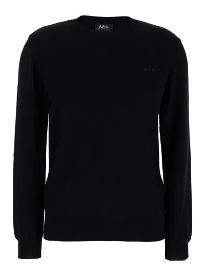 APC BLACK CREWNECK LOGO PULLOVER