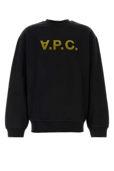 APC BLACK CREWNECK LOGO SWEATSHIRT