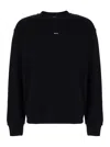 Apc A.p.c. Black Crewneck Sweatshirt With Micro Logo In Jersey In Black