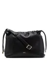 Apc Black Crossbody Bag With Logo Lettering On The Front And Drawstring Closure