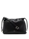 Apc Black Crossbody Bag With Logo Lettering On The Front And Drawstring Closure In Ecoleather Woman In Black