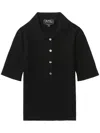 Apc Polo Danae In Maglia Di Cotone A Costine In Black