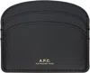 Apc A.p.c. Black Leather Card Holder In Black