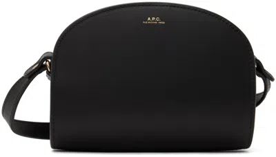 Apc Stylish Black Leather Mini Crossbody Bag For Women