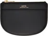 Apc Black Demi-lune New Coin Card Holder In Black
