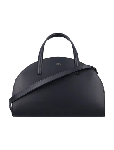 Apc A.p.c. Curved Silhouette Tote Bag In Black