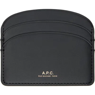 A.p.c. Black Demi-lune Card Holder In Lzz Black