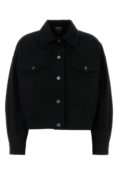 Apc A.p.c. Black Denim Cally Jacket