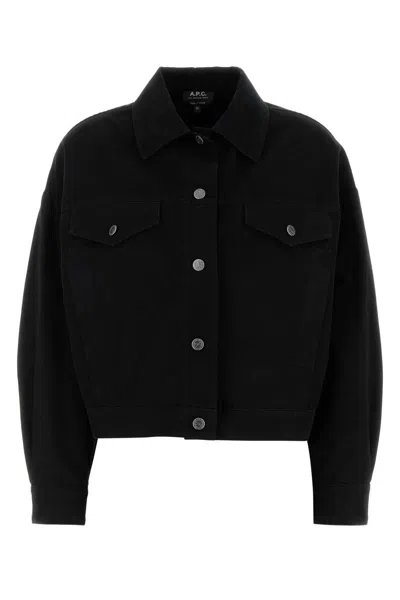 Apc A.p.c. Black Denim Cally Jacket