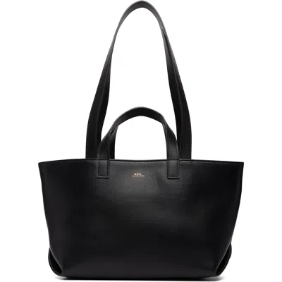 A.p.c. Black Drummer Small Tote In Lzz Black
