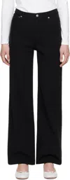 Apc Black Elisabeth Jeans In Lzz Black