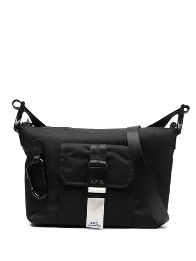 Apc A.p.c. Black Fabric Trek Crossbody Bag