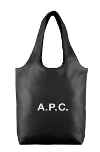 Apc A.p.c. Black Faux Leather Tote