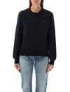 Shop Apc Black Flocked-logo Sweatshirt