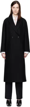 Apc Black Flora Trench Coat In Lzz Black