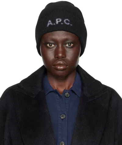 Apc Black Harry Beanie In Lzz Black