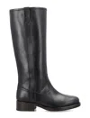 Apc A.p.c. High Leather Boots In Black