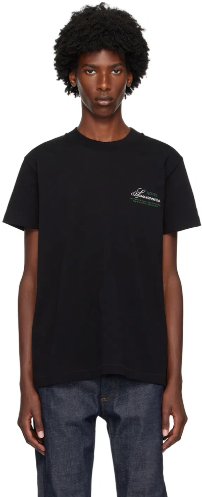 Apc Black Jjjjound Edition 'hôtel Souvenirs' T-shirt In Lzz Black