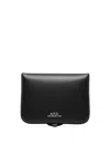 Apc Snap-fastening Leather Wallet In Black