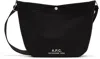 Apc A.p.c. Besace Journal Small Shoulder Bag In Lzz Black