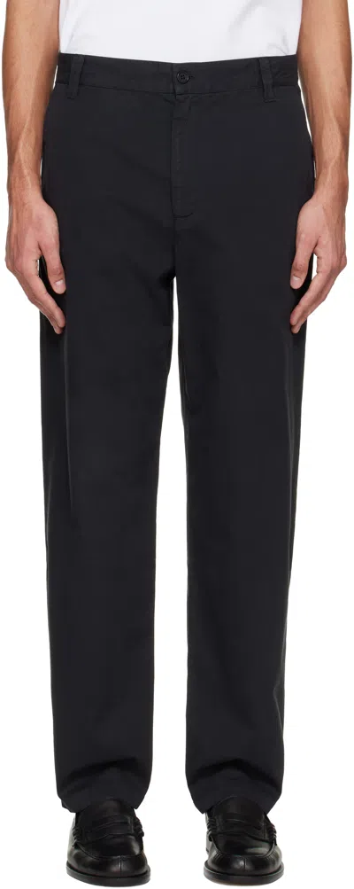 Apc Black Lawrence Chino Trousers In Animal Print