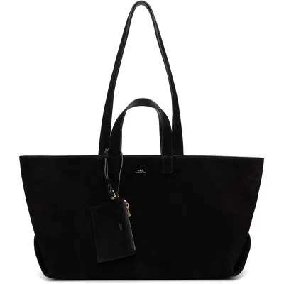 A.p.c. Le Drummer Rectangular Tote Bag Dual Handles In Black