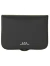 Apc A.p.c. Black Leather Card Holder