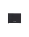 Apc A.p.c. Black Leather Card Holder