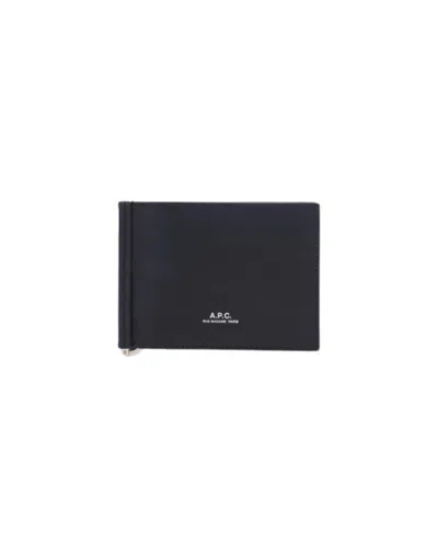 Apc Black Leather Card Holder