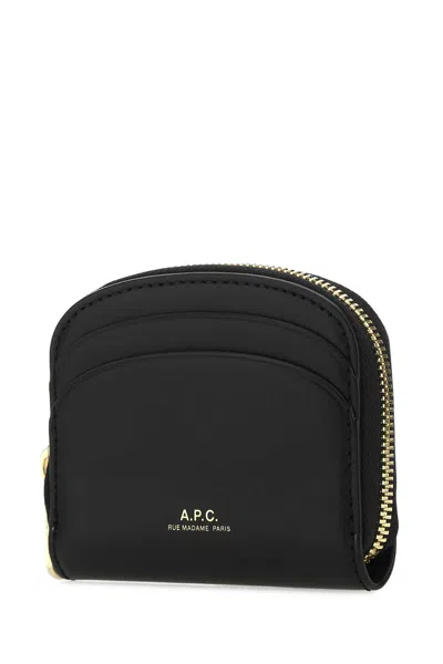 Apc Black Leather Card Holder
