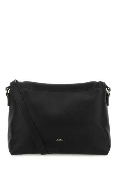 Apc A.p.c. Black Leather Crossbody Bag