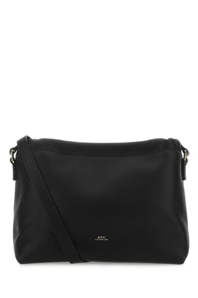 Apc Black Leather Crossbody Bag