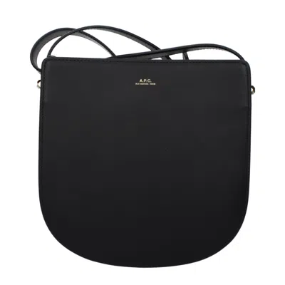 Apc A.p.c. Black Leather Crossbody Women's Bag